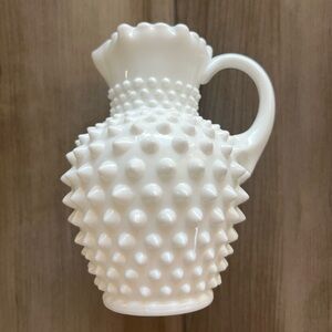 FENTON | Vintage White Hobnail Small Pitcher 🌼